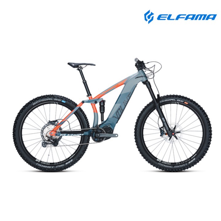 엘파마전기자전거 GIFT 전기 자전거 엘파마 볼레이크 EX8000 12단, 블랙레드 M(17)
