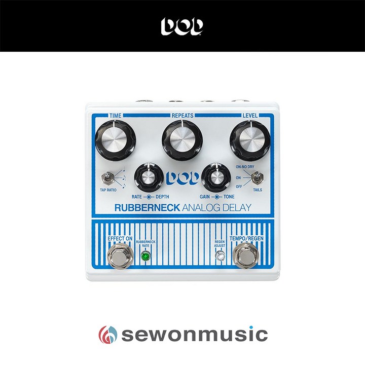 DOD 기타 이펙터 Rubberneck 아날로그 딜레이, 단일상품, 1개