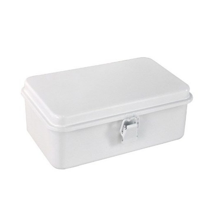 씨앤초이스 사각 틴케이스 소품 정리함 인테리어 책상 화장대 팬트리 수납함 빈티지 보관함, 화이트, 1개