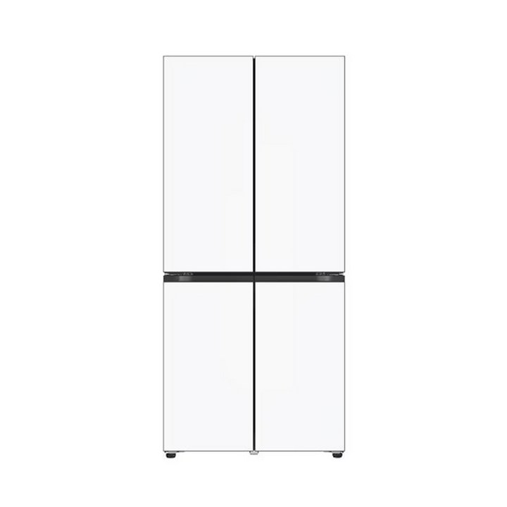 LG 키친핏 4도어 양문형 빌트인 500L 냉장고 탈취 화이트