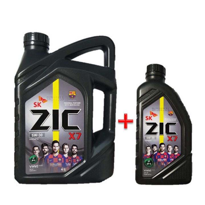 ZIC X7 5W30 SP 4L 1개  1L 가솔린 엔진오일, 1개,  지크 X7 5W30 4L 1개1L1개, 5w30