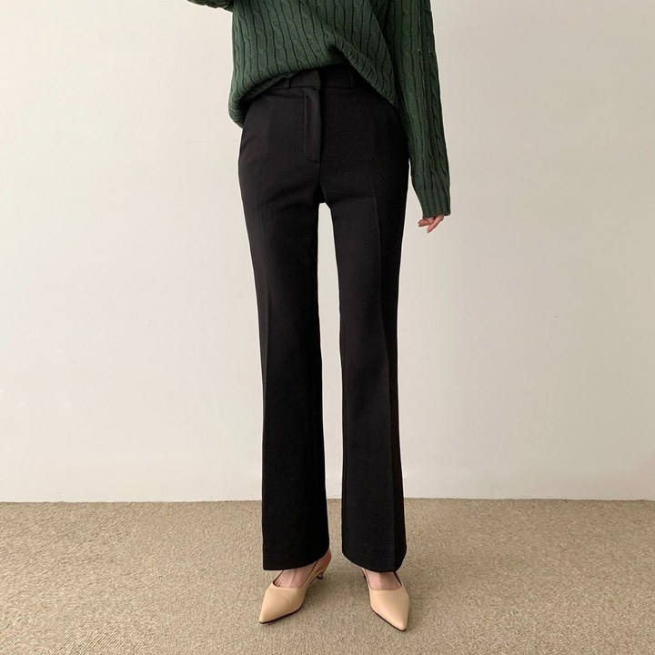 순이 S.여성 숏롱 히든밴딩 부츠컷 슬랙스 2단기장