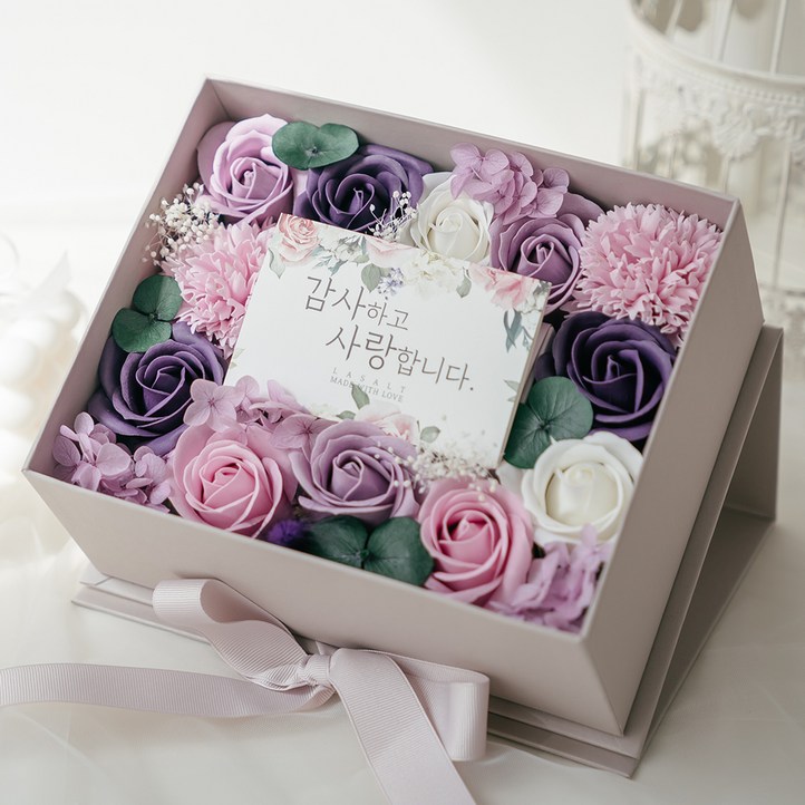 라솔트 플라워 반전 용돈박스 쇼핑백, 퍼플, 1세트 라솔트 플라워 반전 용돈박스 쇼핑백, 퍼플, 1세트