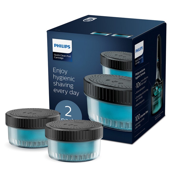 필립스 무선 클렌징 팟 세척 카트리지 세정액 2개입