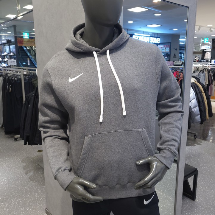 나이키 NIKE 파크 20 스우시 남성 기모 후드 티셔츠 차콜 CW6894071