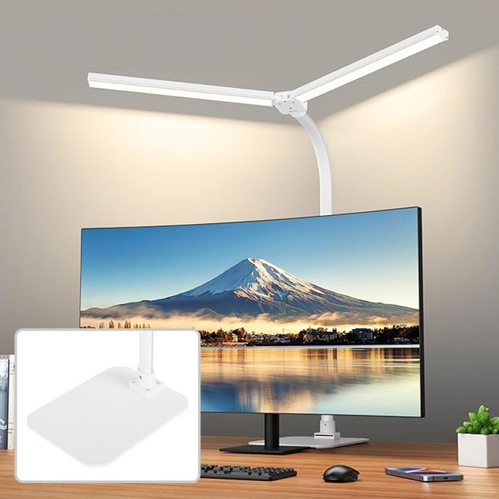 몬스터라이트 BWS24C 번개표 듀얼헤드 LED 책상 스탠드 800mm 와이드 조명 몬스터라이트 BWS24C 번개표 듀얼헤드 LED 책상 스탠드 800mm 와이드 조명