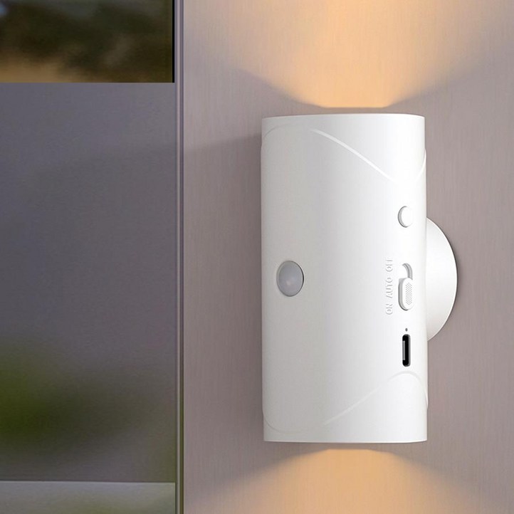 Jeernare 무선 LED 센서등 동작감지 센서등 자석식 수면등 충전 밝기조절 미니조명, 화이트