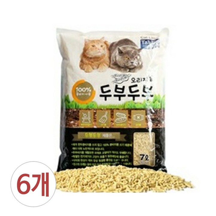 테비 두부두부 고양이두부모래 7L x 6개 8종, 7L, 6개, 오리지날