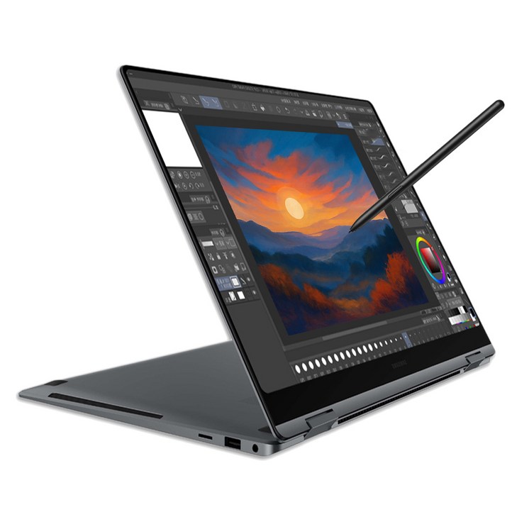 삼성전자 갤럭시북5 프로 360 NT960QHAK71A 인텔 울트라7 고해상도 16인치 AI 코파일럿 S펜 드로잉 2in1 노트북, 그레이, 갤럭시북5 프로 360, 512GB, 16GB, WIN11 Home