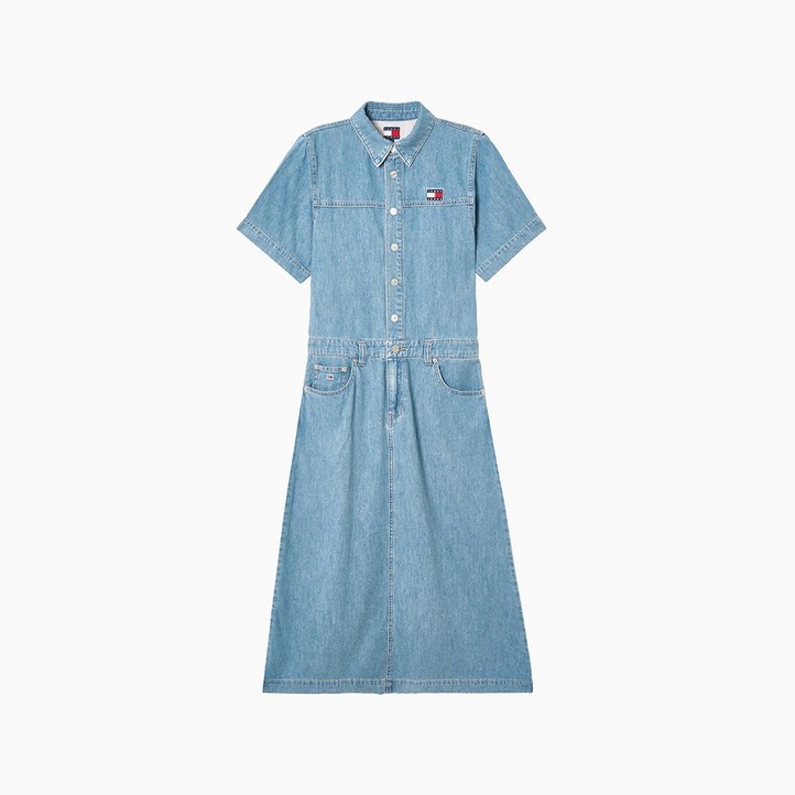 타미힐피거 하이 맥시 데님 원피스 T32F1WOP03TWL11A5
