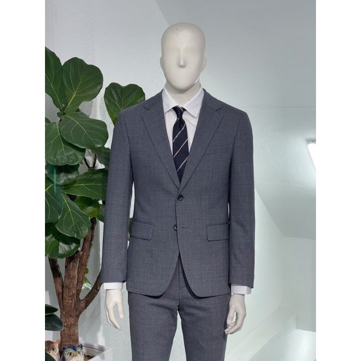 트루젠 남자 봄 여름 울혼방 기본 그레이체크 비지니스 캐주얼 정장 세트 2195801