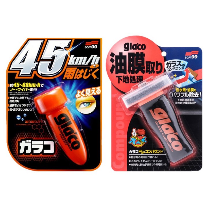 글라코 유막제거제 G47 100ml 발수코팅제 G4X 75ml, 175ml, 1세트