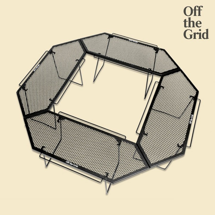 오프더그리드 아이언 헥사곤 메쉬 그릴 캠핑 화로대 테이블 2개 OfftheGrid, 블랙2P 오프더그리드 아이언 헥사곤 메쉬 그릴 캠핑 화로대 테이블 2개 OfftheGrid, 블랙2P