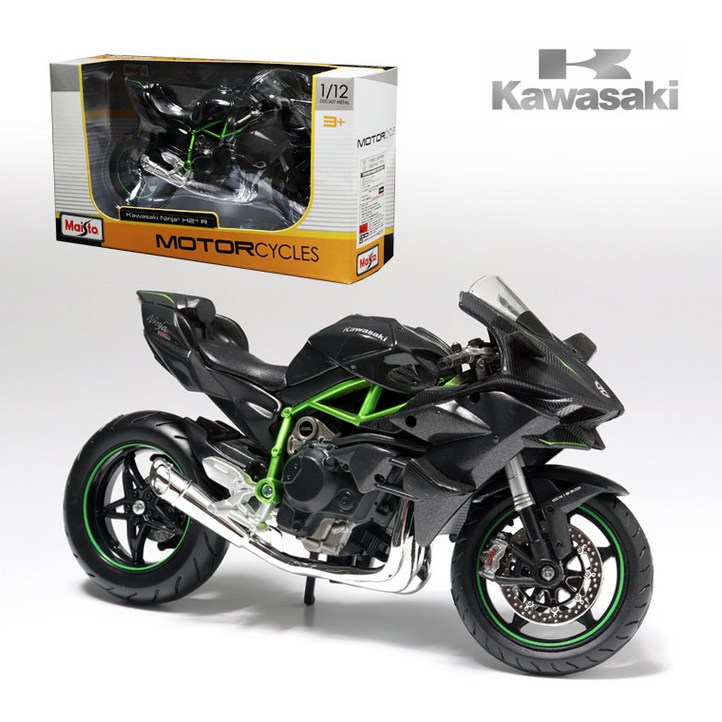 마이스토 112 가와사키 닌자 H2R 다이캐스트 오토바이모형 바이크피규어, 1개