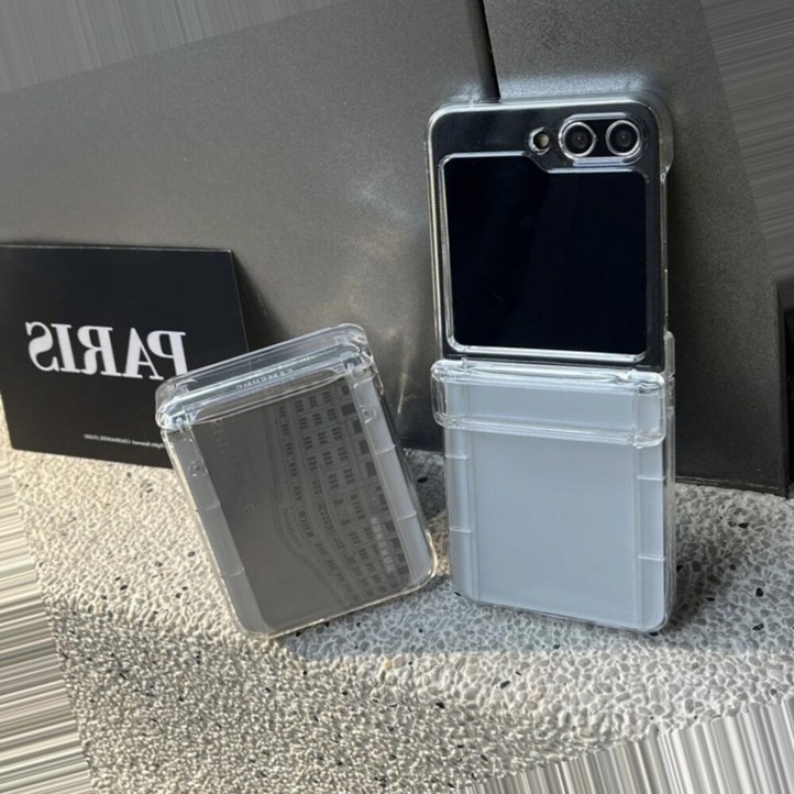 핸드폰케이스 갤럭시 Z플립6 카드 수납 투명 하드 힌지 보호