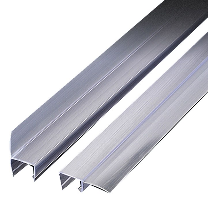 상가강화도어 자동문 현관유리문 바람막이 샤워부스 프로파일 220cm, 2개