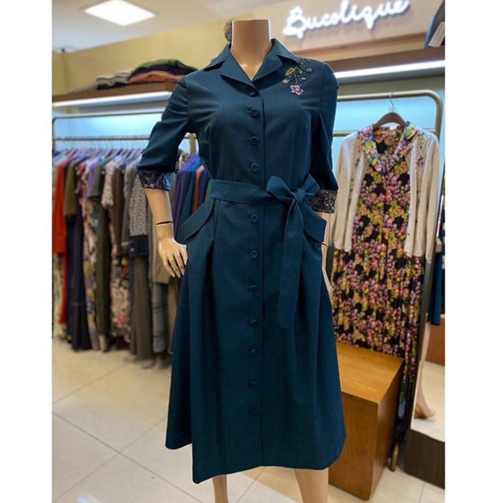 비꼴리끄 인기원피스 b222wo1070 360 썸머 울 바바리형 원피스