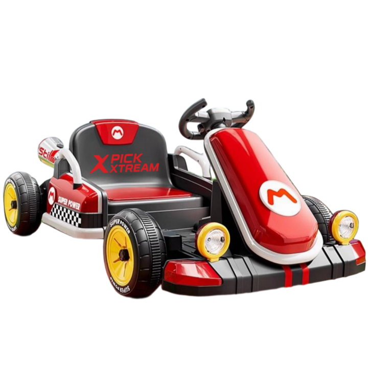 픽스트림PICKXTREAM 리모컨 씽씽 고카트 1인용 전동차 리모콘 소형 카트 전동 루지 드리프트 성인 접이식카트 경주 야외용 공원 레이싱카, 레드, 1개