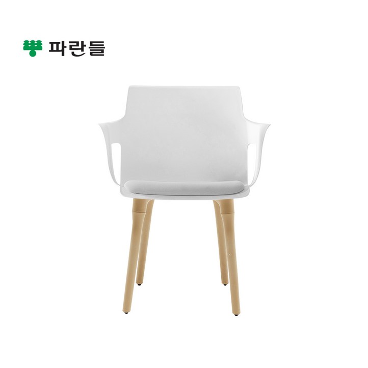 파란들인테리어 의자 K200 고정발, 화이트그레이, 1개