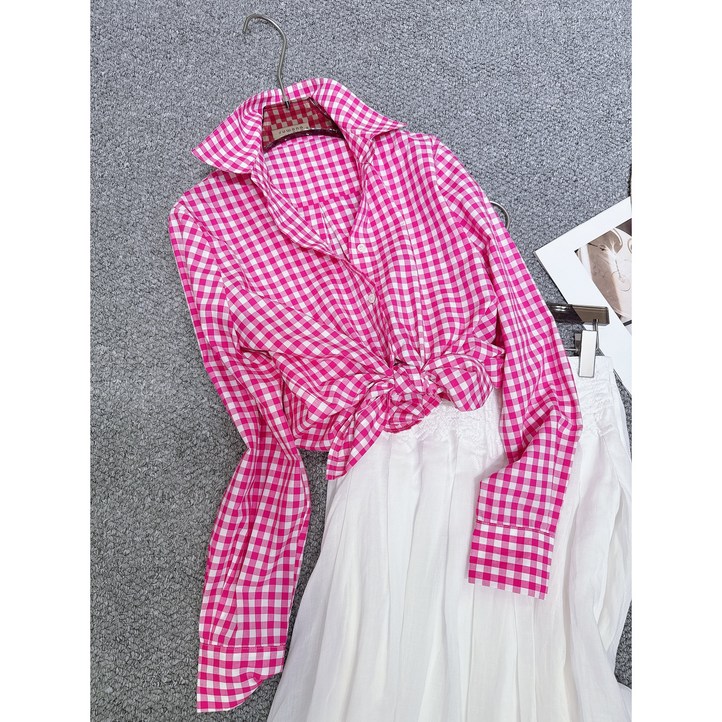 수워나 여성 체크 셔츠 남방