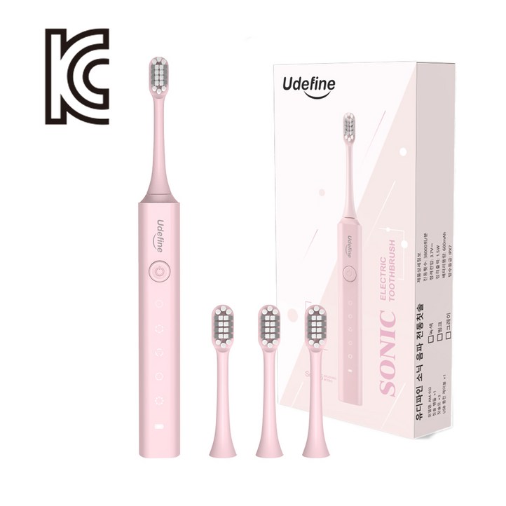 휴대용 최신형 스마트 음파 전동칫솔, 1개, 핑크, AM032