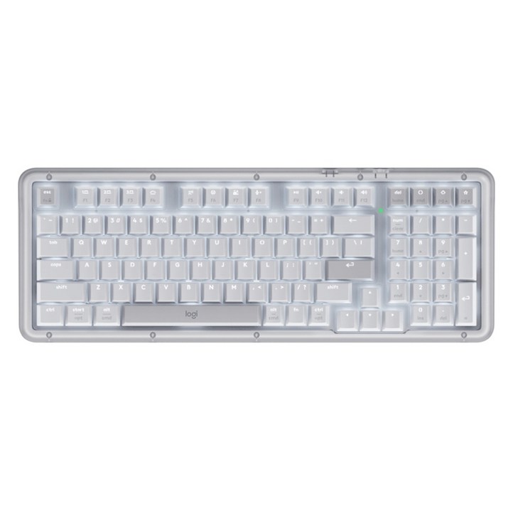로지텍 K98M 알토 키 맞춤형 무선 기계식 키보드, 화이트, 단일상품, 대리석 축