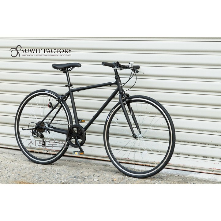 SUWIT 700C 일본 자전거,바이크 스포츠 700C 하이브리드 자전거 경량 로드 출퇴근 시마노변속 산책 입문용 국내무료배송 타이어 700 28c, 블랙BLACK, 1개, 54cm
