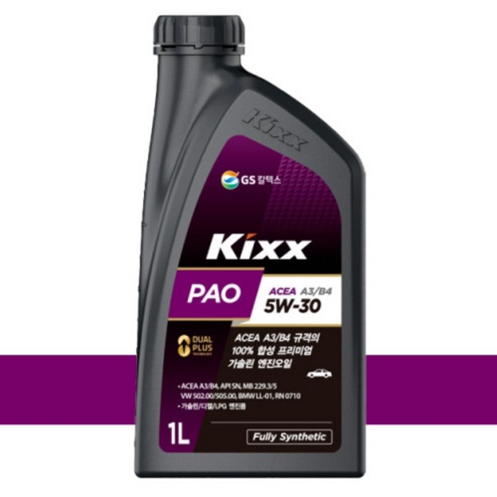 킥스 파오 에이쓰리비포 프리미엄 가솔린 엔진오일 1L, 5개, 5w30, 1L