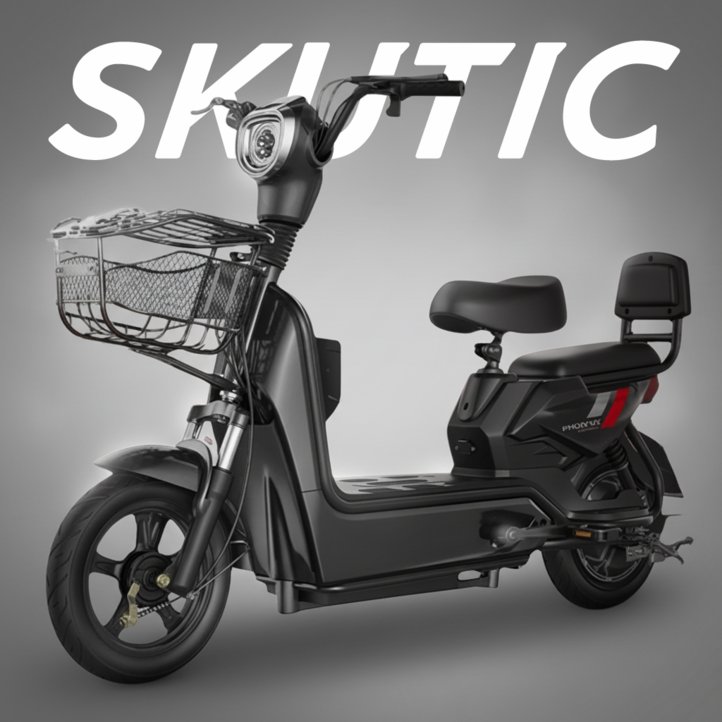 스쿠틱 고출력 전동스쿠터 전기오토바이 자토바이 바이크 출퇴근용 통학용, 1개, 화이트 24AH