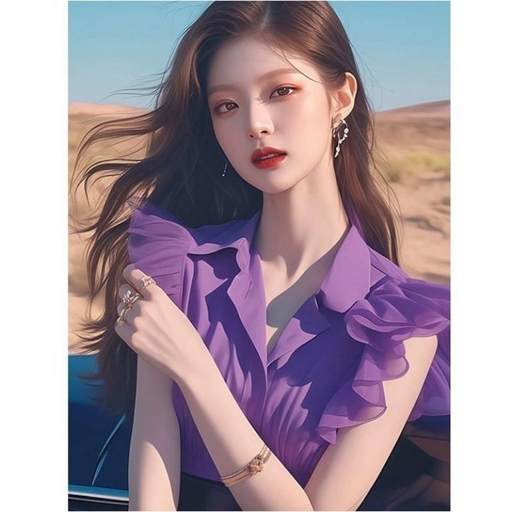 녕동 여성 프릴 소매 블라우스 루즈핏 민소매 쉬폰 반팔 셔츠 여름 예쁜 상의