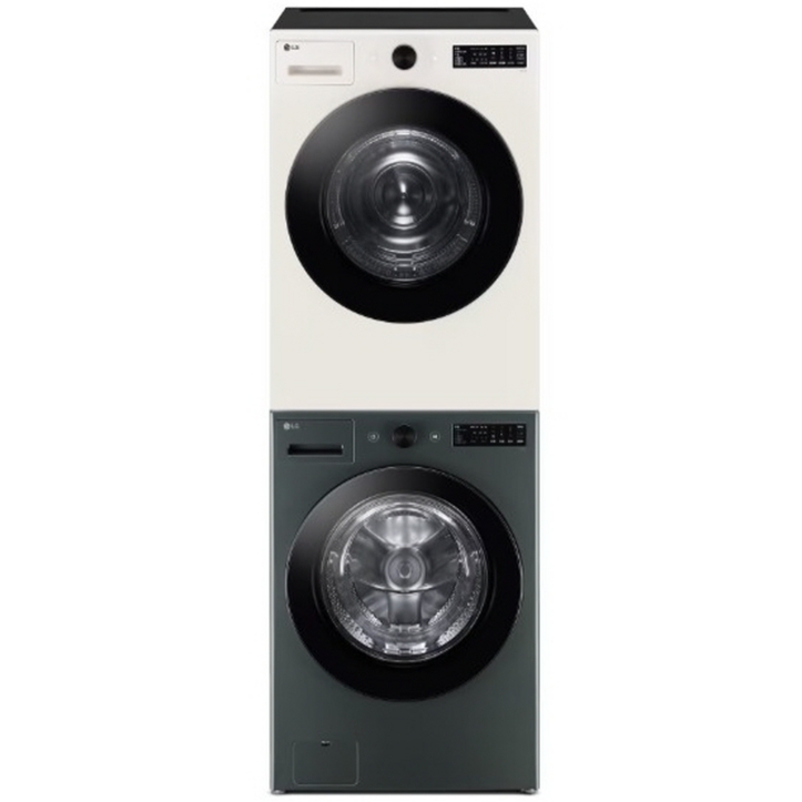 LG전자 트롬 오브제컬렉션 세탁기  건조기  키트 세트 KFG21GN9EN 21kg  19kg 방문설치, KFG21GN9EN, 네이처 그린세탁기, 네이처 베이지건조기