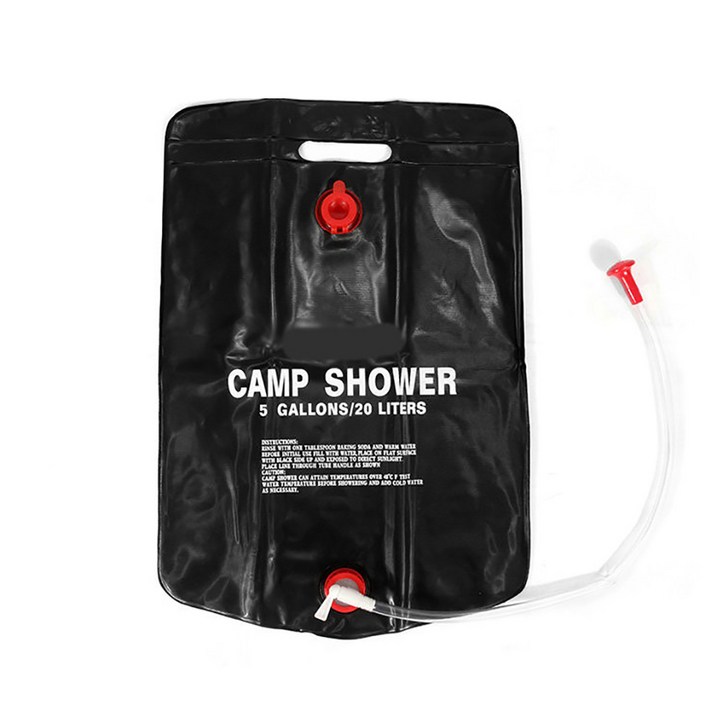 휴대용 이동식 캠핑 샤워기 20L, 블랙, 1개