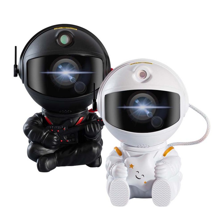 젤센 꿈꾸는 우주인 오로라 무드등 별 성운 조명 프로젝터형 ZELSENSPACE2, 블랙기타