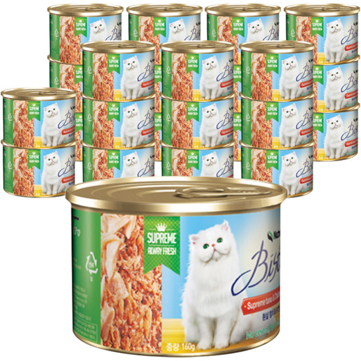 비스트로 고양이용 흰살참치와 닭안심 캔 20230728