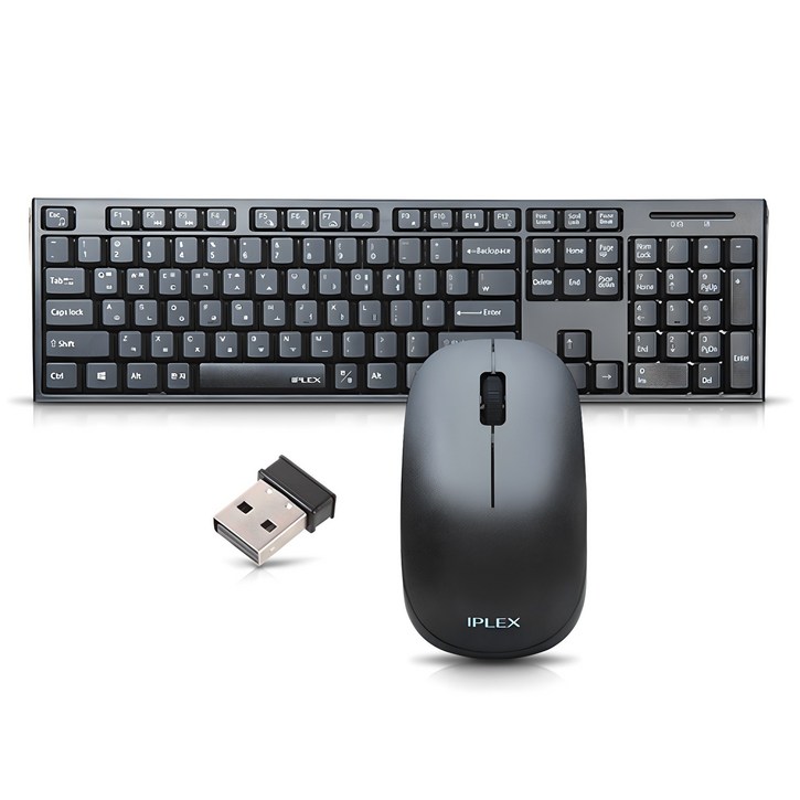 아이플렉스 무선 마우스키보드 세트 RK2000, RK2000, 블랙, 일반형