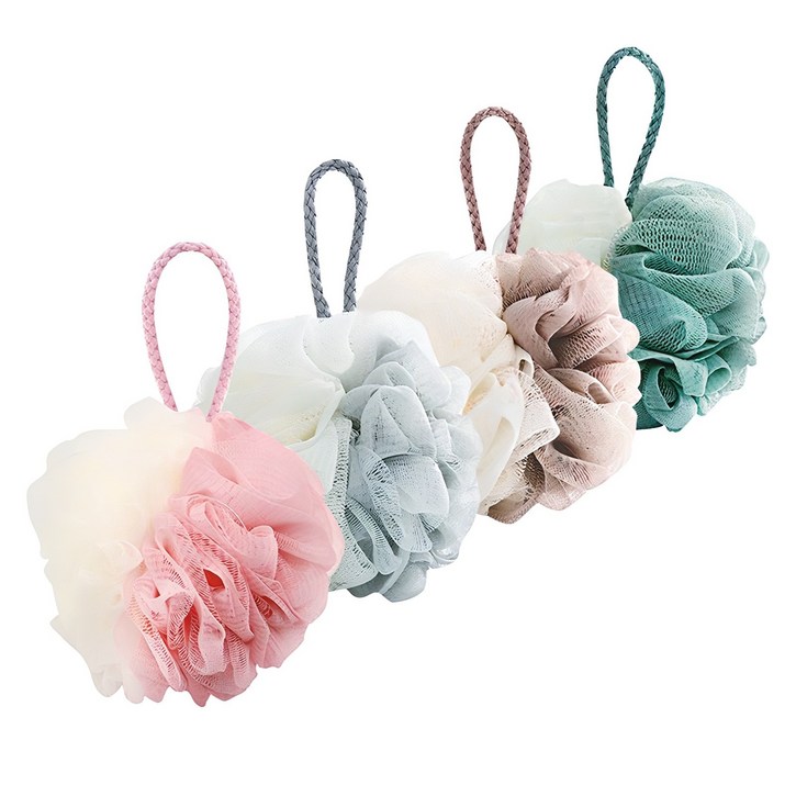 더자카 투톤 컬러 샤워볼 4p