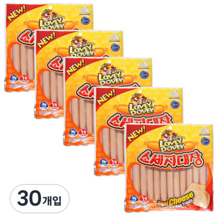 러비더비 강아지 소세지대장 간식 11p, 닭고기 치즈 혼합맛, 165g, 30개 러비더비 강아지 소세지대장 간식 11p, 닭고기 치즈 혼합맛, 165g, 30개