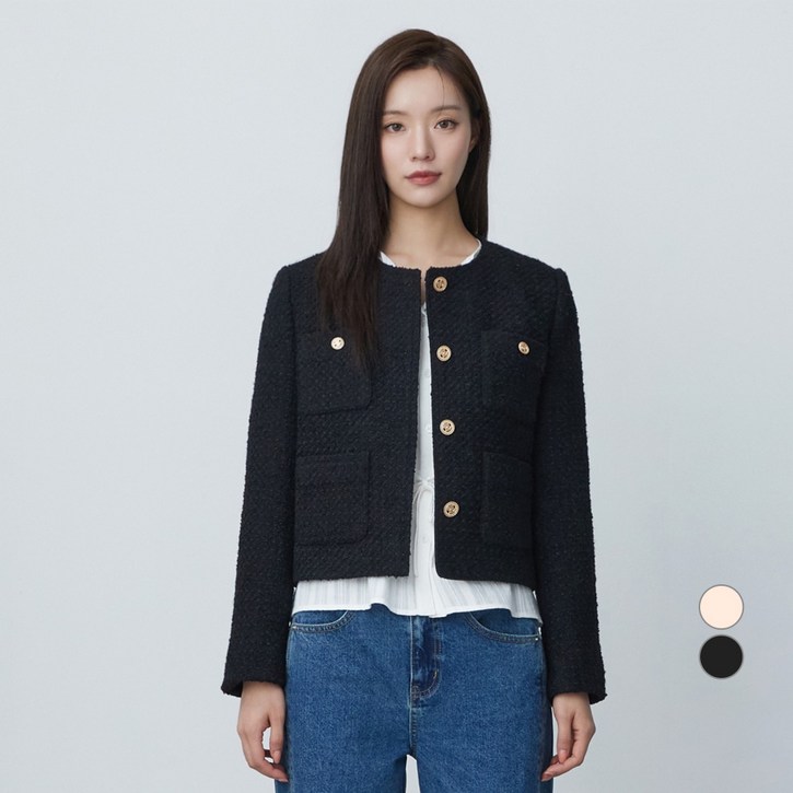 플라스틱아일랜드 여성용 트위드 자켓 PR4WJ563