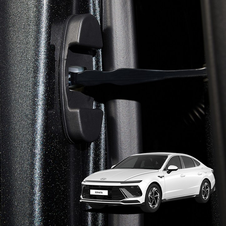 메이튼 튜닝 도어 체커 커버 4p, 블랙, 현대 쏘나타 디 엣지