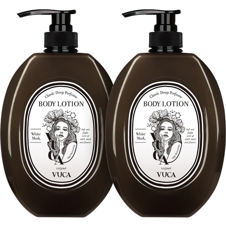 뷰카 클래식 딥 퍼퓸 모이스처 바디로션 화이트머스크향, 1050ml, 2개