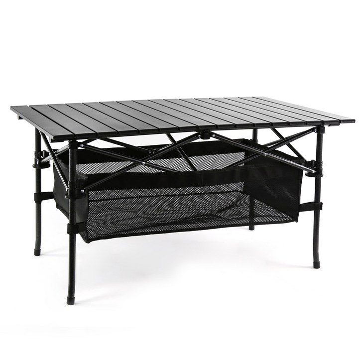 코멧 알루미늄 접이식 캠핑 테이블 대형 블랙, 블랙 1