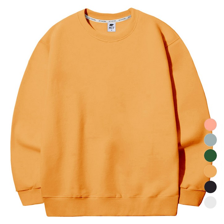 엠씨티 문컬렉션 편안한 데일리 스판 맨투맨 티셔츠