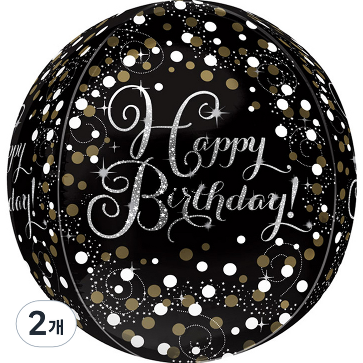 아나그램 옹브레 40cm 생일스파클링 은박풍선