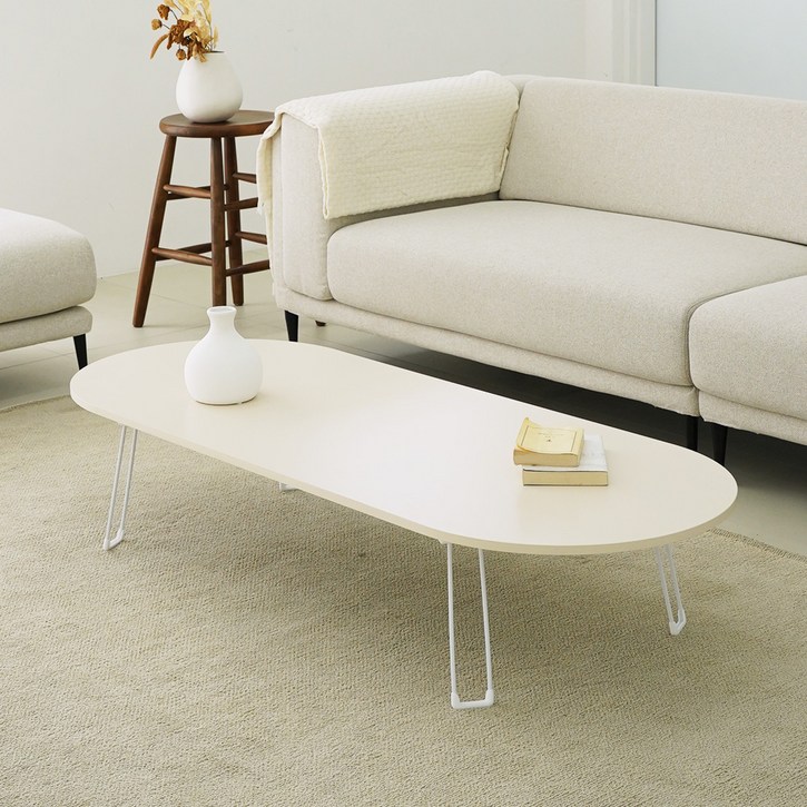 트리팜 LPM 샤르망 접이식 테이블 타원형, 샌드베이지