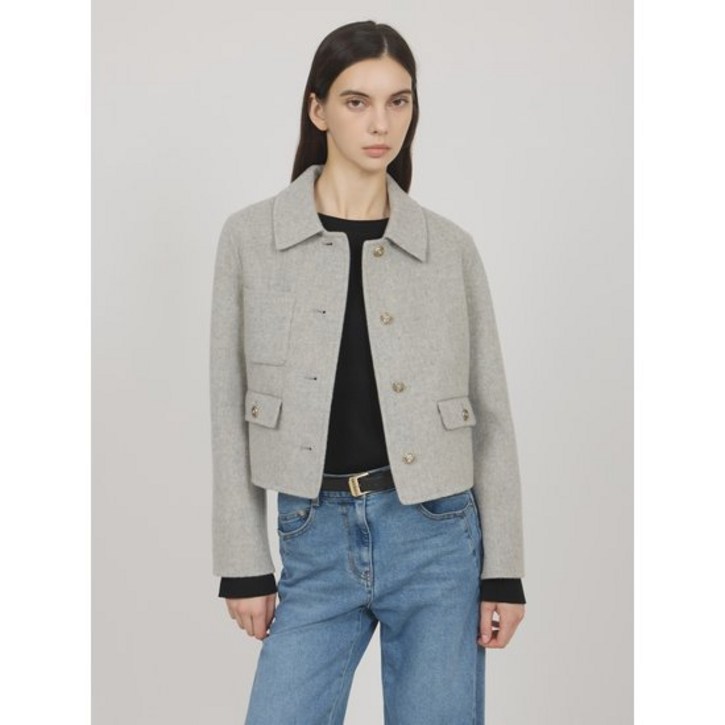 쥬크캐시미어 플랩 포켓 숏코트Z244MSG152 305712