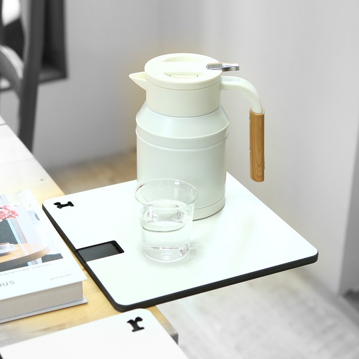 런메이크 확장형 보조테이블책상연장 협탁, S 사이즈 02.화이트