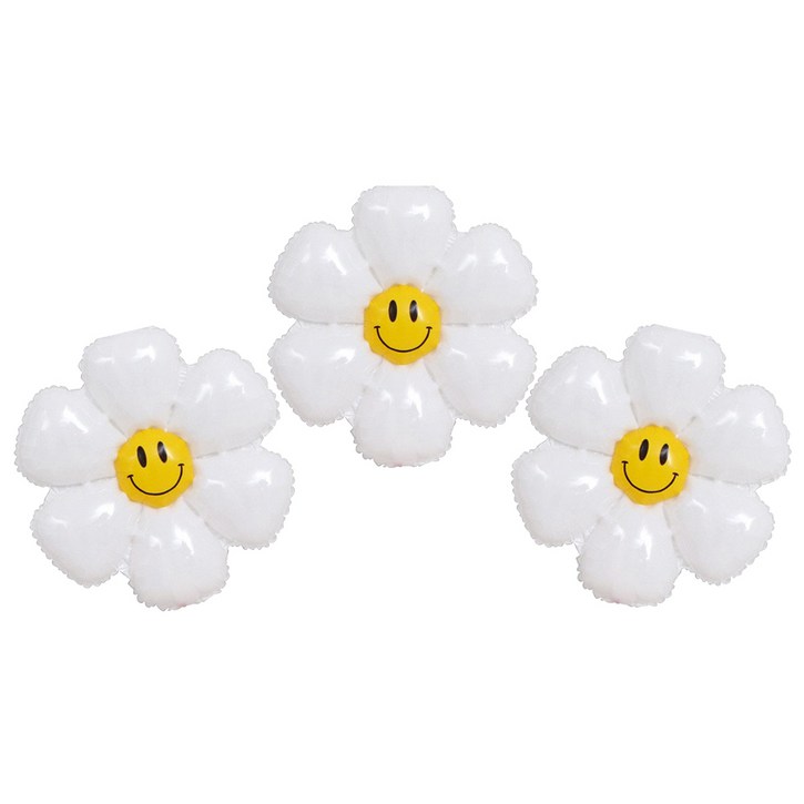 데이지풍선 꽃풍선 특대형110cm, 대형72cm, 중형45cm 파티용품세트 에브리띵스마일1095, 3개, 데이지 특대형
