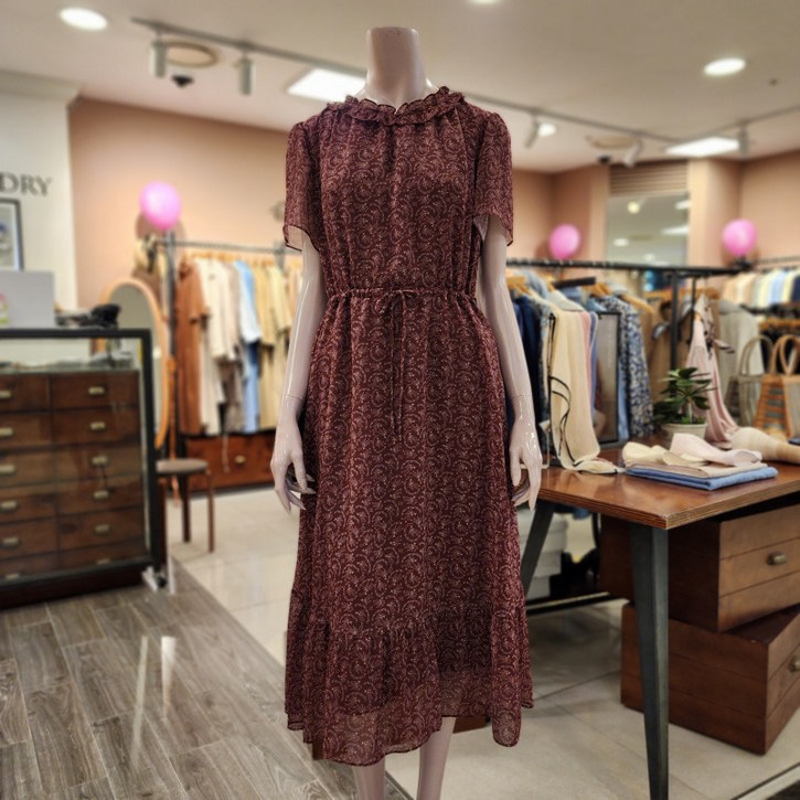 BCBG 올앤선드리  A사피PRINT OP 원피스  A4M4O682 28   DBRICK