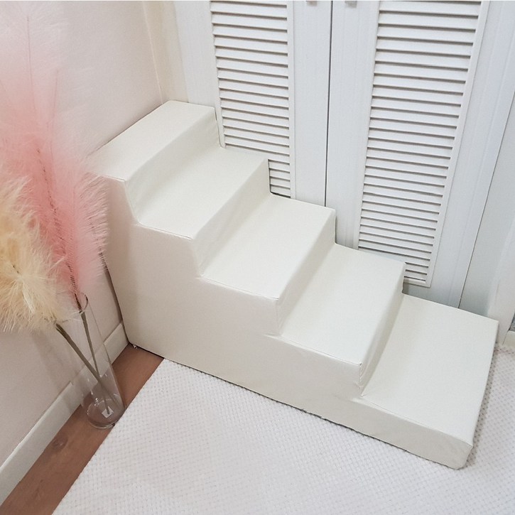 8DECO 강아지계단 5단 60cm 펫스텝, 애견계단, 그레이계단, 아이보리 방수 5단, 1개