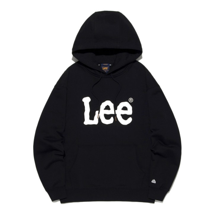 매장정품 LEE 빅 트위치 로고 후드 티셔츠 블랙 LE2503HD01BK 157765